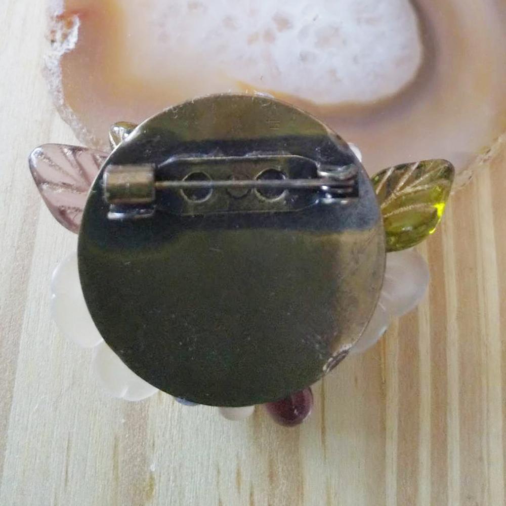 淡水パール(真珠)付きのエレガントな立体花ブローチ | 9枚目