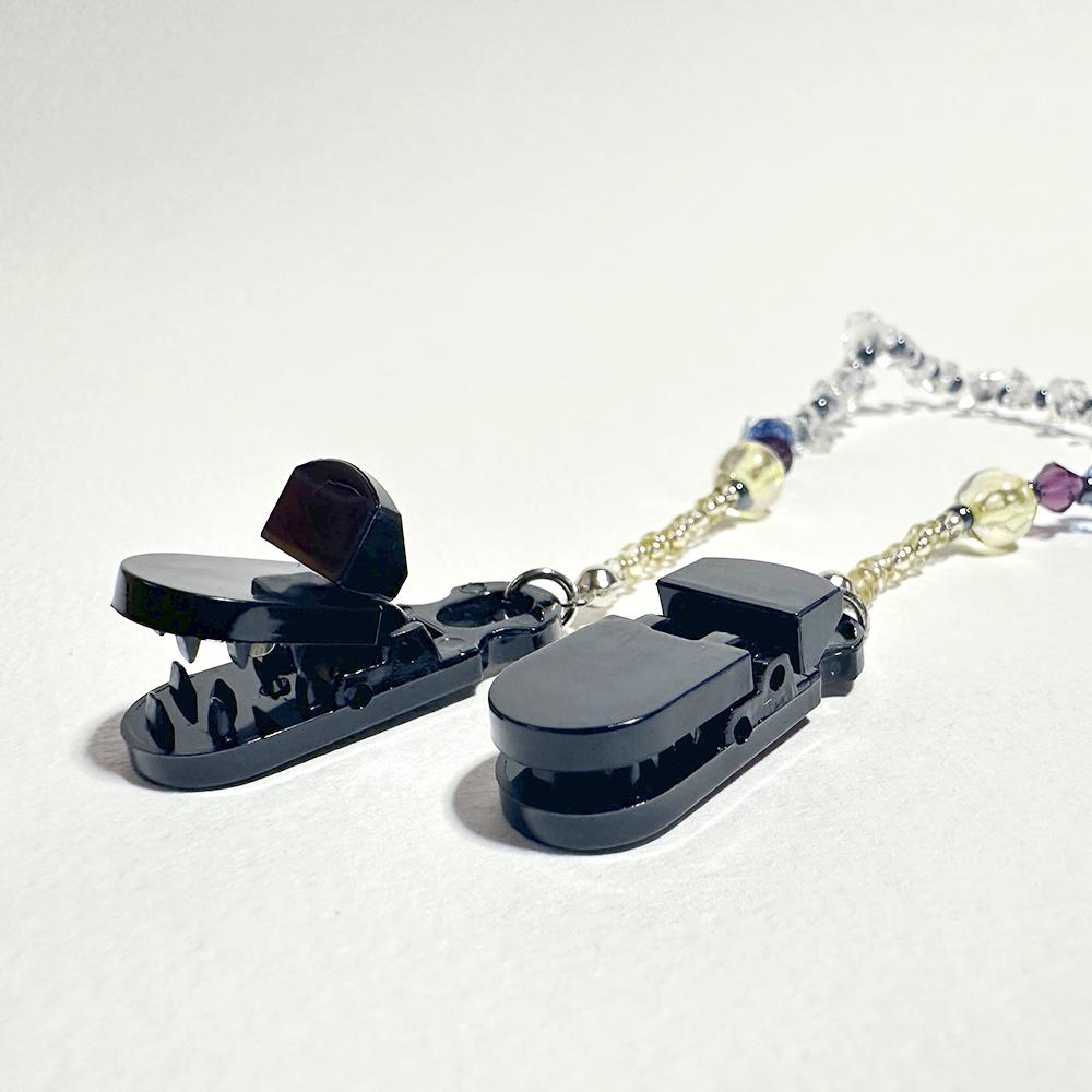 天然石の水晶とビーズの帽子クリップ（クリスタルのハットクリップ／帽子ストラップ） | 7枚目