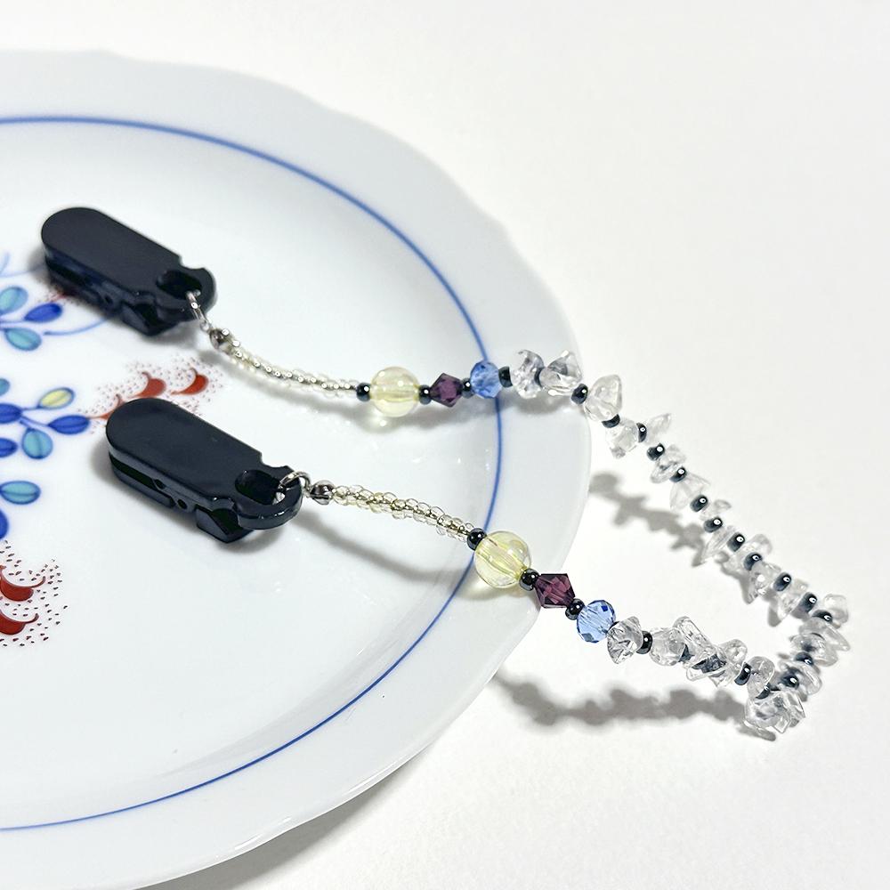 天然石の水晶とビーズの帽子クリップ（クリスタルのハットクリップ／帽子ストラップ） | 8枚目