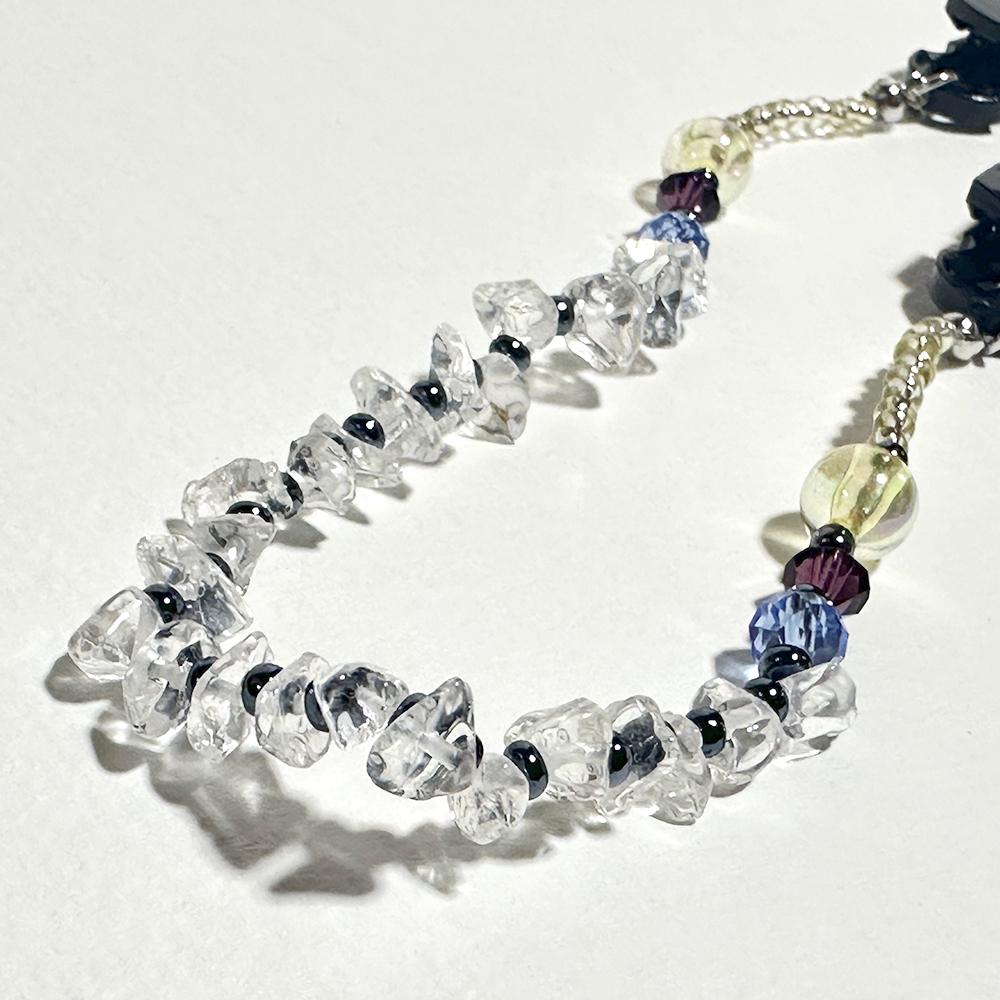 天然石の水晶とビーズの帽子クリップ（クリスタルのハットクリップ／帽子ストラップ） | 9枚目