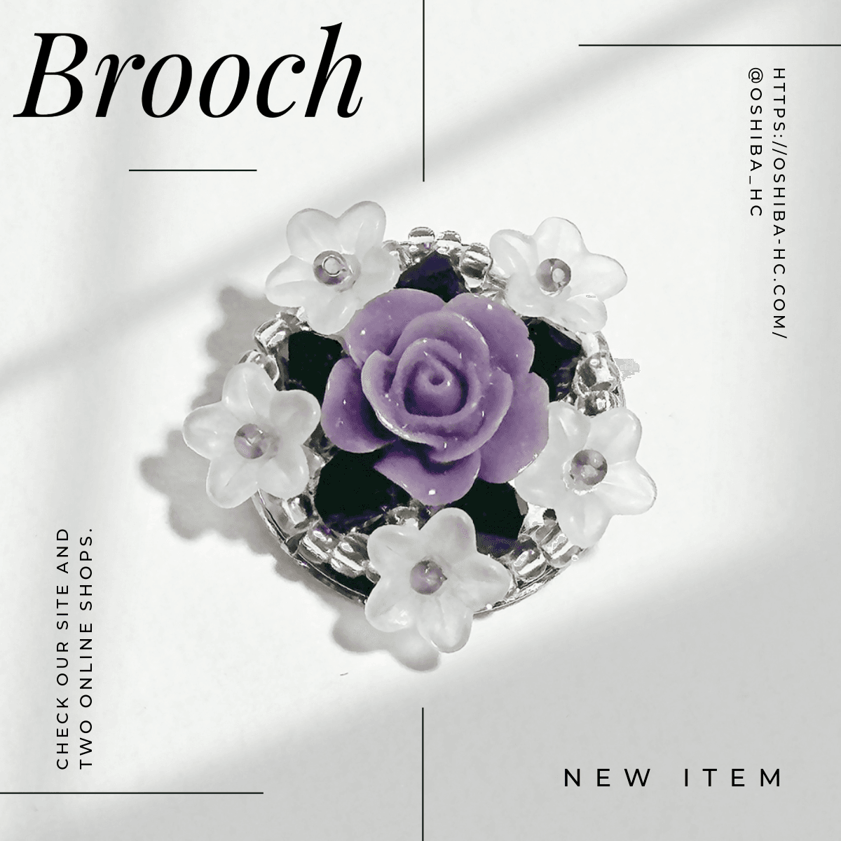 爽やかな色合いでフォーマルやビジネスシーンにも合う立体花ブローチ | 10枚目