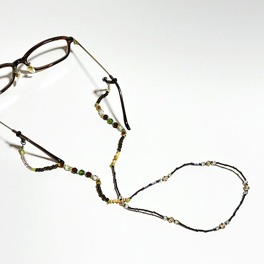 アジアンテイストのエスニック眼鏡チェーン　（ビーズアクセサリー／眼鏡ストラップ／サングラスアクセサリー） | 10枚目