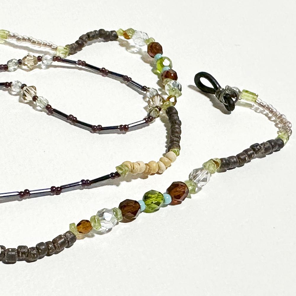 アジアンテイストのエスニック眼鏡チェーン　（ビーズアクセサリー／眼鏡ストラップ／サングラスアクセサリー） | 5枚目