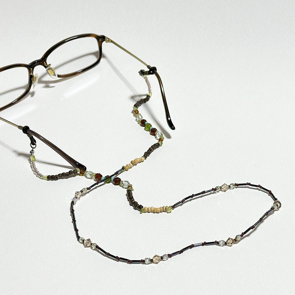 アジアンテイストのエスニック眼鏡チェーン　（ビーズアクセサリー／眼鏡ストラップ／サングラスアクセサリー） | 7枚目