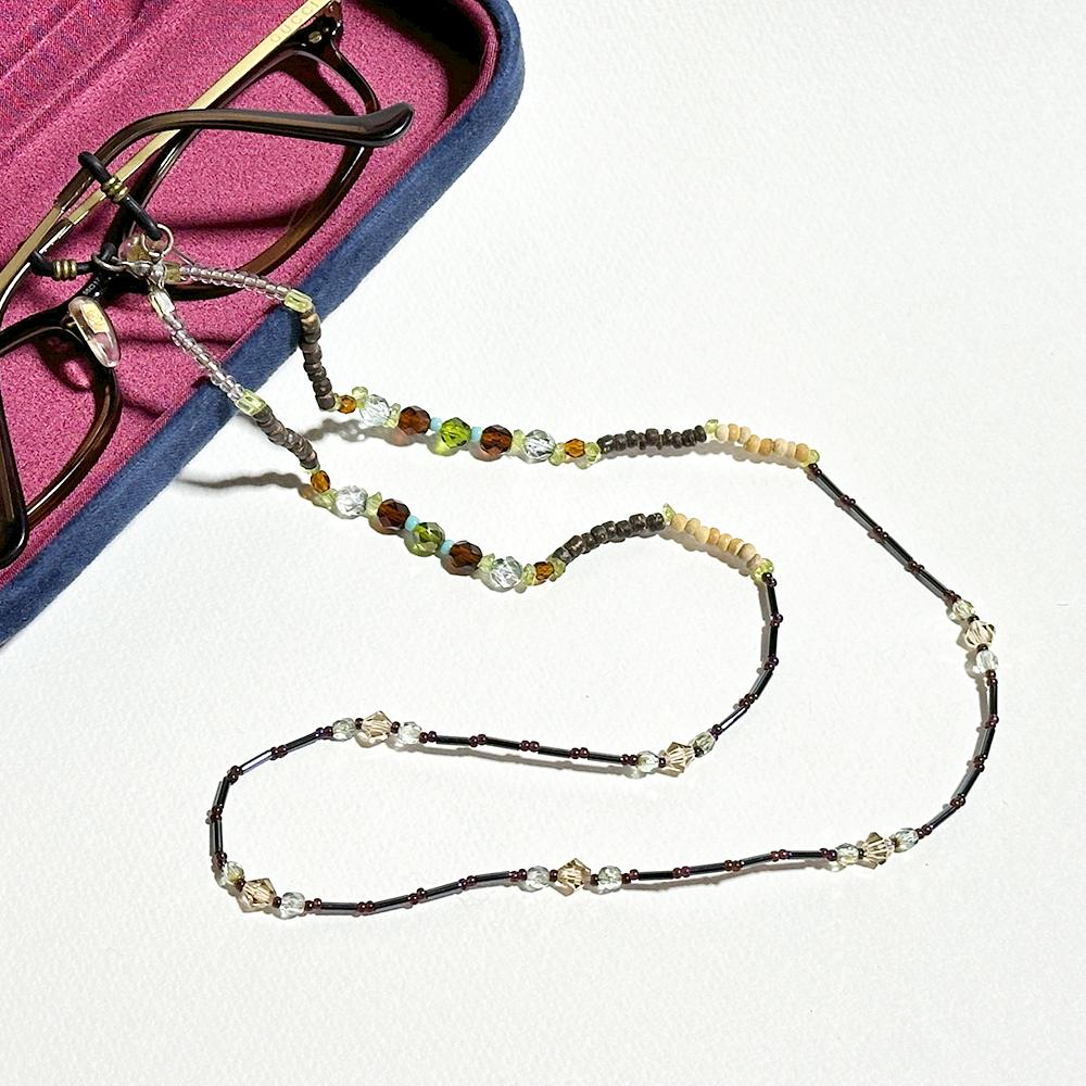 アジアンテイストのエスニック眼鏡チェーン　（ビーズアクセサリー／眼鏡ストラップ／サングラスアクセサリー） | 9枚目